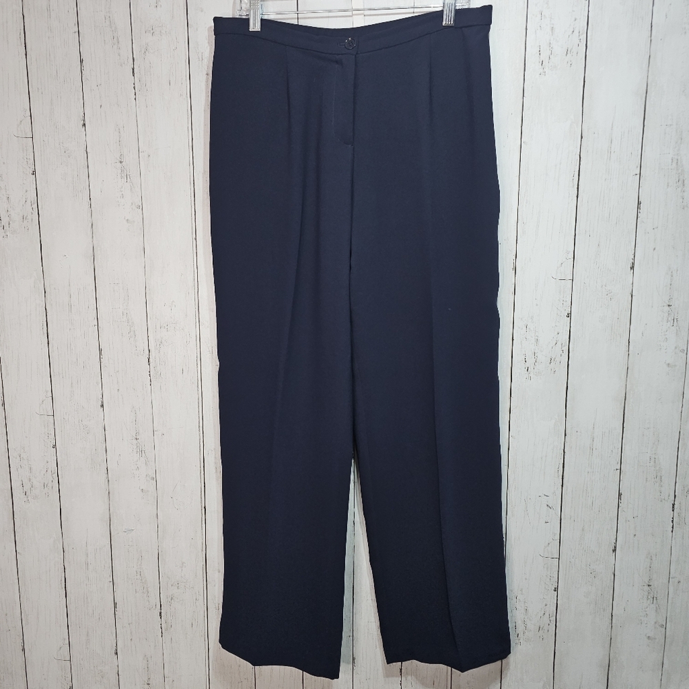 Pendleton Solid Blue High Rise Polyester Trouser … - image 1